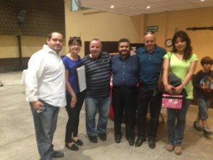 Benny Osorio, Norma Cardnas, me, Enrique Cardenas, Richard & Ceci  Vasconcelos, at the Pastor's breakfast, Saturday