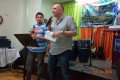 Chris preaching tonight, with great friend Johan Nieto translating