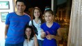The adorable Gomez family - Wilmar, Sophie, Sara, and Marlene in front