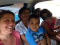 Caroline, Dario's wife Erica, and their lovely kids, Michell and Joshua, en route to the finca