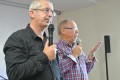 Dennis, right, and Francis Dognon, Pastor of 'Le Source'